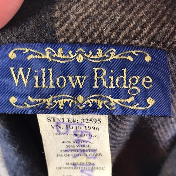 Willow Ridge Plaid Wool Blend Button Down Shacket Size 10 Vintage 1980's - Picture 2 of 11